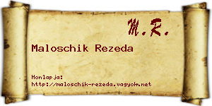 Maloschik Rezeda névjegykártya